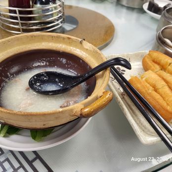 Steam Fresh - Pork liver congee and fried sticks 豬肝粥，油條 - Noodles Near Me - Monterey Park, California