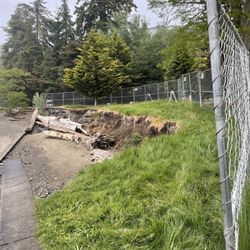 Sunnyside Beach Park - The north side of the beach is fenced off.