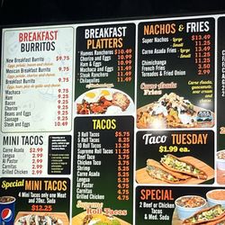 Mariachi's Mexican Food - MENU JAN 2026