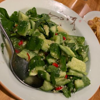 Hu's Cooking - Chilled Cucumber with Garlic - Chinese Near Me - Houston, Texas Hu's Cooking - Chilled Cucumber with Garlic - Chinese Near Me - Houston, Texas