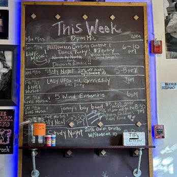 Rhythms Coffee - a menu on a chalkboard - Coffee & Tea Near Me - Olympia, Washington