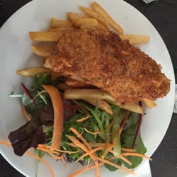 Tide's Cafe & Restaurant - $12.00 lunch at Tides - REAL chicken schnitzel & salad lunch at Tides