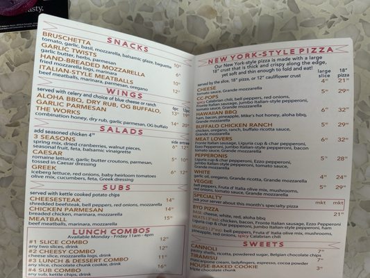 Menu photo 1 3 Corner's Pizza Tampa, FL Menu photo 1 3 Corner's Pizza Tampa, FL