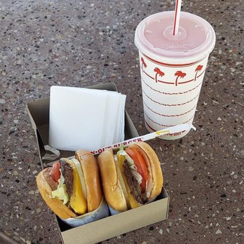 In-N-Out Burger - Double double x 2 with pink lemonade. My go to. - Fast Food Near Me - Tujunga, California