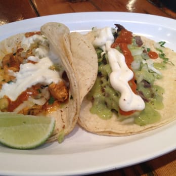 Tenoch Mexican - Chicken and beef tacos with sour cream (50 cents extra) - Mexican Near Me - Boston, Massachusetts Tenoch Mexican - Chicken and beef tacos with sour cream (50 cents extra) - Mexican Near Me - Boston, Massachusetts