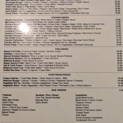 The Exchange - The dinner menu from The Exchange