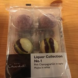 Hotel Chocolat - Did not really cate for these. Too much raw alcohol flavor for us... if you like that-you will love these!
