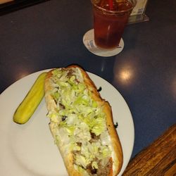 Bair’s Den Restaurant & Lounge - Steak and Cheese. The steak and cheese is made with real beef steak meat, not that BS you get at the store
