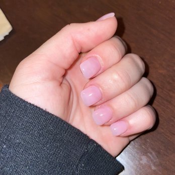 Classy Nails & Spa - a full set, the perfect length for me with a natural clear pink gel - Waxing Near Me - Portland, Oregon Classy Nails & Spa - a full set, the perfect length for me with a natural clear pink gel - Waxing Near Me - Portland, Oregon