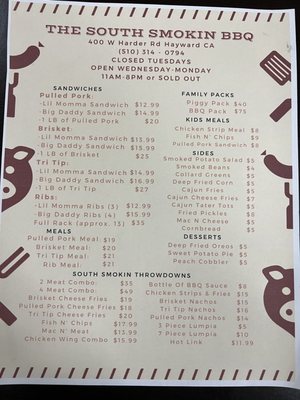 Menu photo 7 The South Smokin BBQ Hayward, CA Menu photo 7 The South Smokin BBQ Hayward, CA
