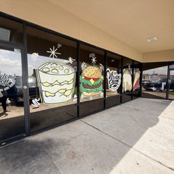 Front of building artwork