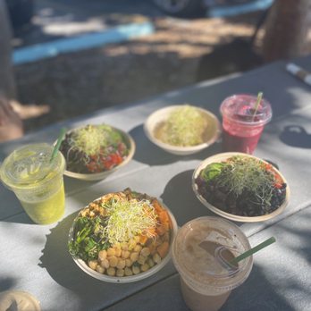 Key Roots - a table with a variety of food and drinks - Juice Bars & Smoothies Near Me - Islamorada, Florida Key Roots - a table with a variety of food and drinks - Juice Bars & Smoothies Near Me - Islamorada, Florida