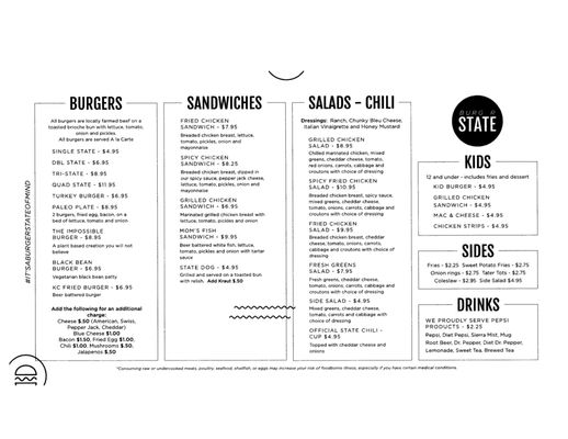 Menu photo 3 Burger State Kansas City, MO