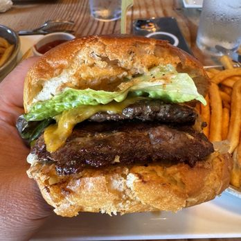 The Lark - The Lark Smashed Burger on Brioche $25 - New American Near Me - Santa Barbara, California