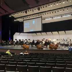 Crouse Performance Hall - Symphony getting ready to