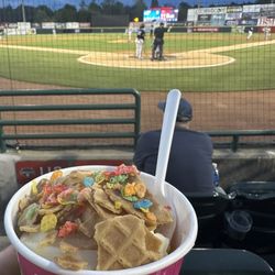 Hickory Crawdads - Sweet frog and home plate!