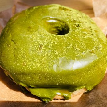 Good Town Doughnuts - Matcha vegan donut looks great but not my favorite flavor.. - Donuts Near Me - Costa Mesa, California
