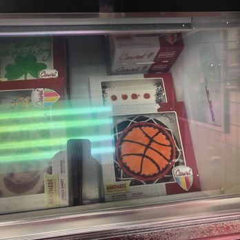 Carvel - a basketball cake in a display case - Desserts Near Me - West Islip, New York