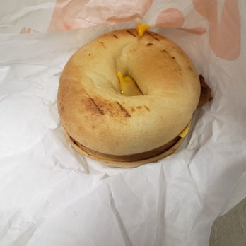 Dunkin' - Bacon, egg and cheese bagel - Donuts Near Me - Troy, Illinois