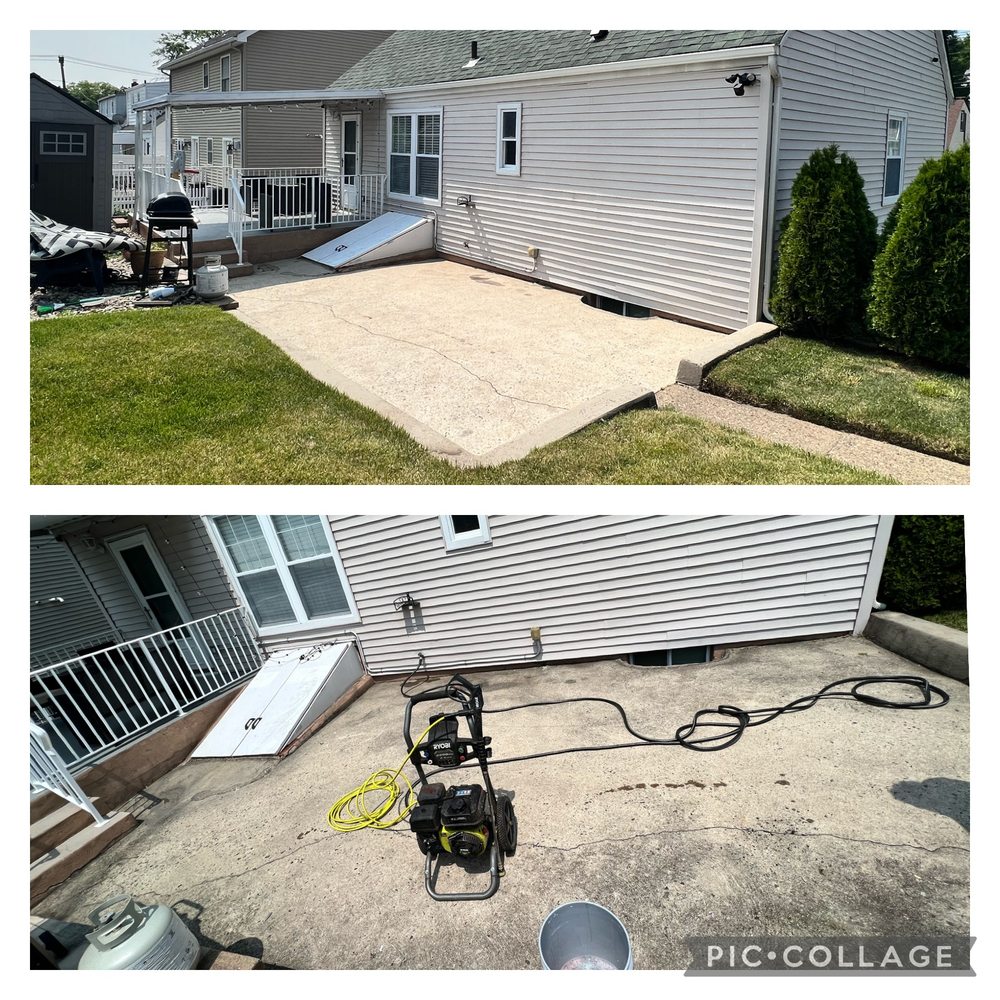 Slide of Andy power wash