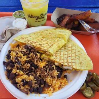 Habana Outpost - Brooklyn - Chicken Quesadilla combo, sweet plantains "Mango Margarita" - Cuban Near Me - Brooklyn, New York Habana Outpost - Brooklyn - Chicken Quesadilla combo, sweet plantains "Mango Margarita" - Cuban Near Me - Brooklyn, New York