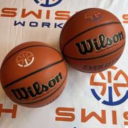 SW custom Wilson Evolution basketballs
