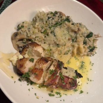 Crabby's Seafood Bar & Grill - Stuffed chicken-$16 Bacon wrapped with cream cheese and (I think) a lemon butter sauce. Came with spinach mushroom rice - Seafood Near Me - Joplin, Missouri