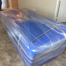 Couch all wrapped up and ready to go! Couch all wrapped up and ready to go!