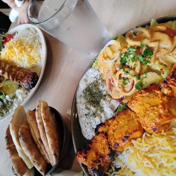 Maydoon - Two Taste of Maydoon platters - Persian/Iranian Near Me - Sacramento, California