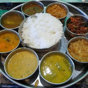 Bhimas Vegetarian - Andhra Spicy Thali. Unlimited. Beet Root, Sorakaya, Potla Kaaya, Kurma, Pulusu, Rasam, Sambhar, Chakra Pongali. - Indian Near Me - Artesia, California Bhimas Vegetarian - Andhra Spicy Thali. Unlimited. Beet Root, Sorakaya, Potla Kaaya, Kurma, Pulusu, Rasam, Sambhar, Chakra Pongali. - Indian Near Me - Artesia, California