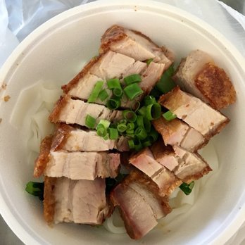 Asian Mix - Roast pork with fun noodle soup ($9.50) - Fast Food Near Me - Honolulu, Hawaii