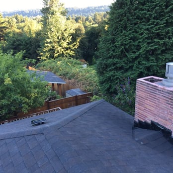 Tom Leach Roofing - Finished roof, sealed around the chimney - Roofing Near Me - Portland, Oregon Tom Leach Roofing - Finished roof, sealed around the chimney - Roofing Near Me - Portland, Oregon