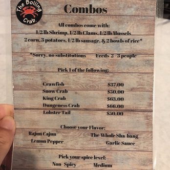 The Boiling Crab - Combo Menu - Seafood Near Me - Honolulu, Hawaii The Boiling Crab - Combo Menu - Seafood Near Me - Honolulu, Hawaii