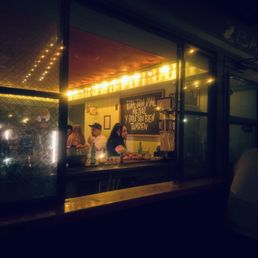 Las Perlas outdoor seating looking in