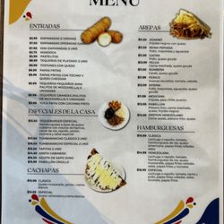 Arepon Venezolano - Orem - Menu