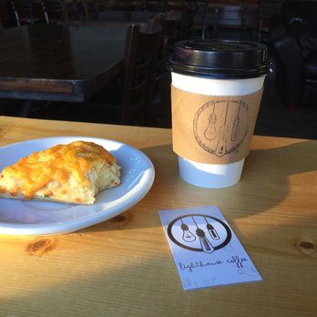 Lighthouse Coffee - Small matcha latte & cheddar bacon scone - Coffee & Tea Near Me - Sparks, Nevada
