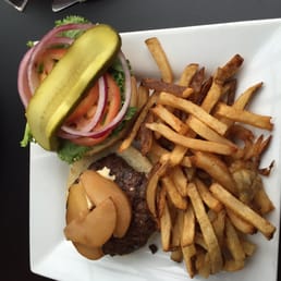 Brie and pear burger. Brie and pear burger.