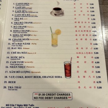 Pho Hoa - Menu as of 11/23/22 - Vietnamese Near Me - San Diego, California