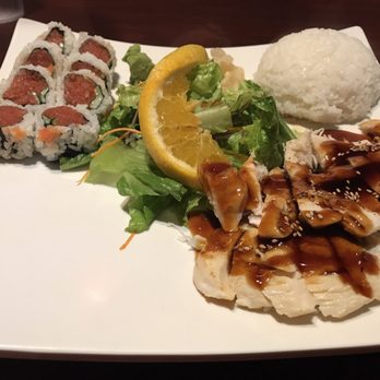 Joyce's Sushi - Pick 2 item dinner special. $14.95. Teriyaki chicken, rice, salad, miso soup (with mushrooms), spicy tuna roll - Japanese Near Me - Rancho Mirage, California Joyce's Sushi - Pick 2 item dinner special. $14.95. Teriyaki chicken, rice, salad, miso soup (with mushrooms), spicy tuna roll - Japanese Near Me - Rancho Mirage, California