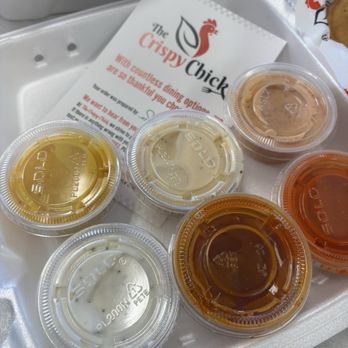 The Crispy Chick - Sauces - House Sauce (their Crispy Chick signature + our favorite!), Buffalo, BBQ, Habanero, Honey Mustard and Sriracha - Fast Food Near Me - Cleveland, Ohio The Crispy Chick - Sauces - House Sauce (their Crispy Chick signature + our favorite!), Buffalo, BBQ, Habanero, Honey Mustard and Sriracha - Fast Food Near Me - Cleveland, Ohio