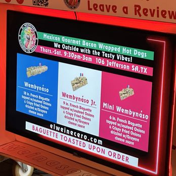 El Weinecero - Their menu - Hot Dogs Near Me - San Antonio, Texas