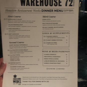Warehouse 72 - New American Near Me - Houston, Texas