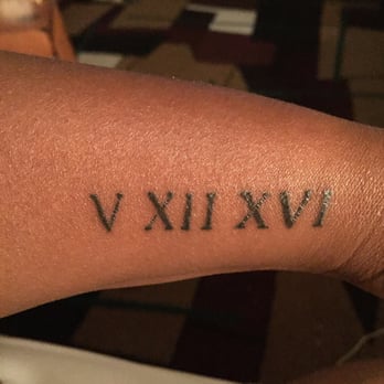Georgia Street Tattoo - Roman Numerals 5/12/16 R.I.P A'la Ja'Rai - Tattoo Near Me - Vallejo, California