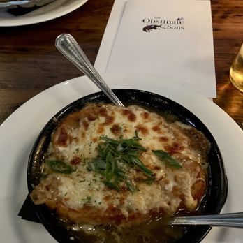 The Obstinate Sons - French onion soup ... always outstanding - American Near Me - Lexington, Kentucky