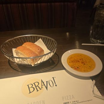 Bravo! Italian Kitchen - Bread and menu - Italian Near Me - Greensboro, North Carolina