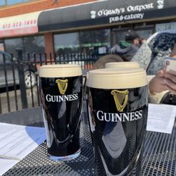 O'Grady's Outpost - Pints of Guinness on the patio