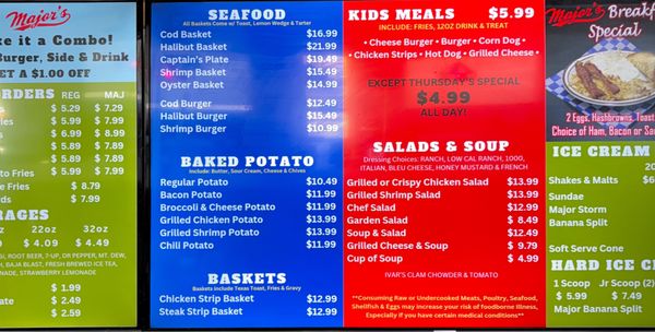 Menu photo 6 Major's Restaurant Yakima, WA