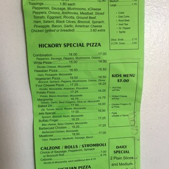 Hickory Tree Pizza - Pizza Menu 2016 - Pizza Near Me - Chatham, New Jersey Hickory Tree Pizza - Pizza Menu 2016 - Pizza Near Me - Chatham, New Jersey