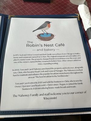 Menu photo 1 The Robin's Nest Hayward, WI Menu photo 1 The Robin's Nest Hayward, WI