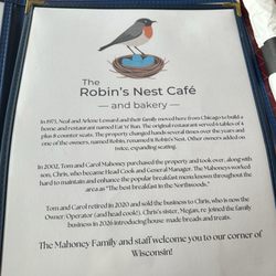 The Robin's Nest - Menu 7/26
